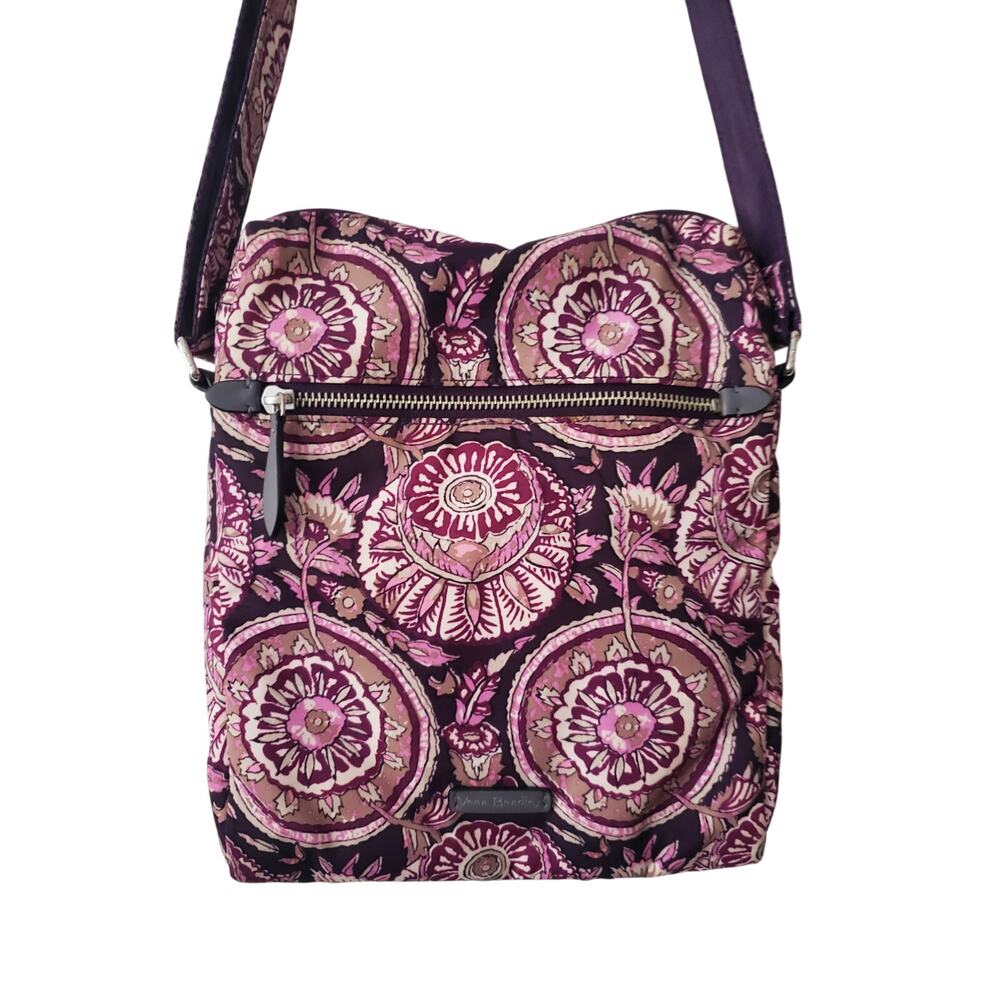 Vera Bradley Midtown Hipster Crossbody Bag Floral Print Pink - Picture 2 of 11